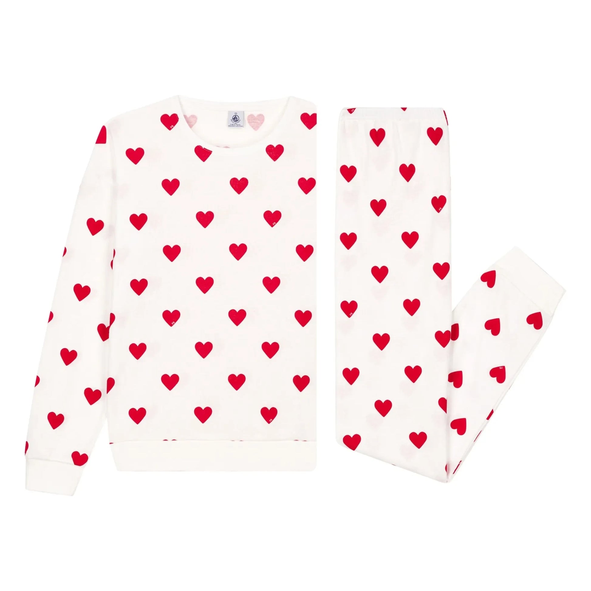 Petit Bateau - Pyjama set Heart - Women's collection  | White