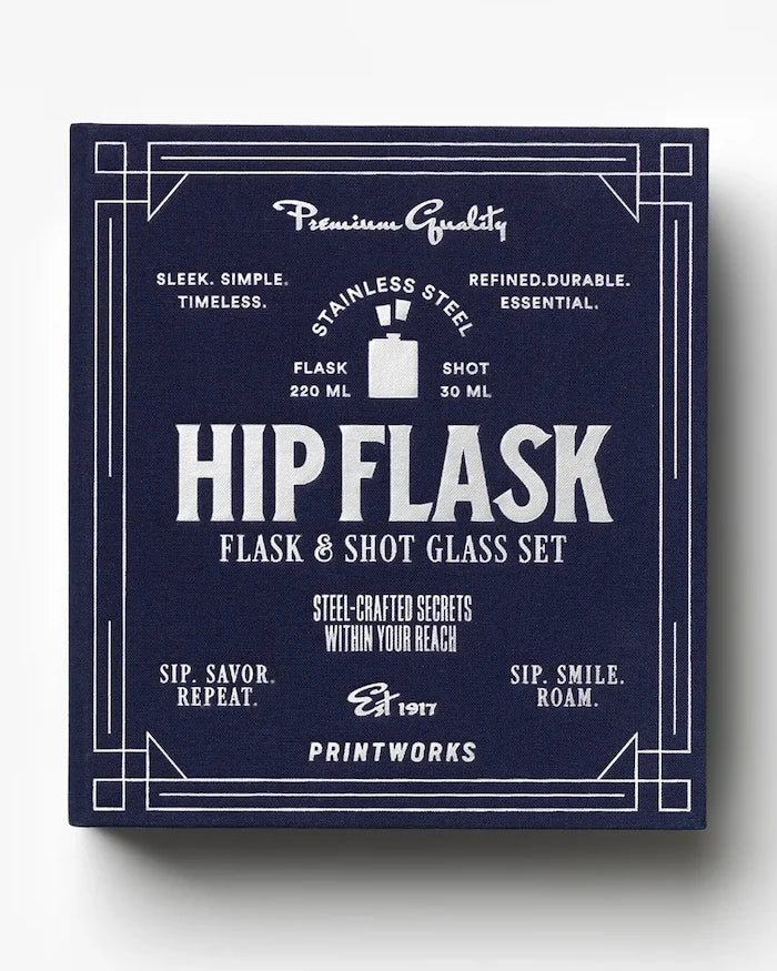 Printworks Hip Flask 19,5 x 18 cm 4 Parça Alkol Aksesuar Seti