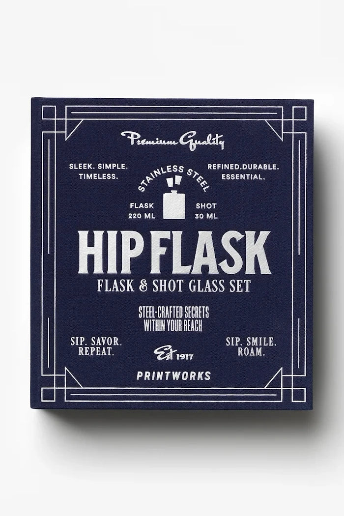 Printworks Hip Flask 19,5 x 18 cm 4 Parça Alkol Aksesuar Seti