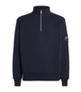Moose Knuckles Navy Cotton Hartsfield Quarter-Zip Sweatshirt