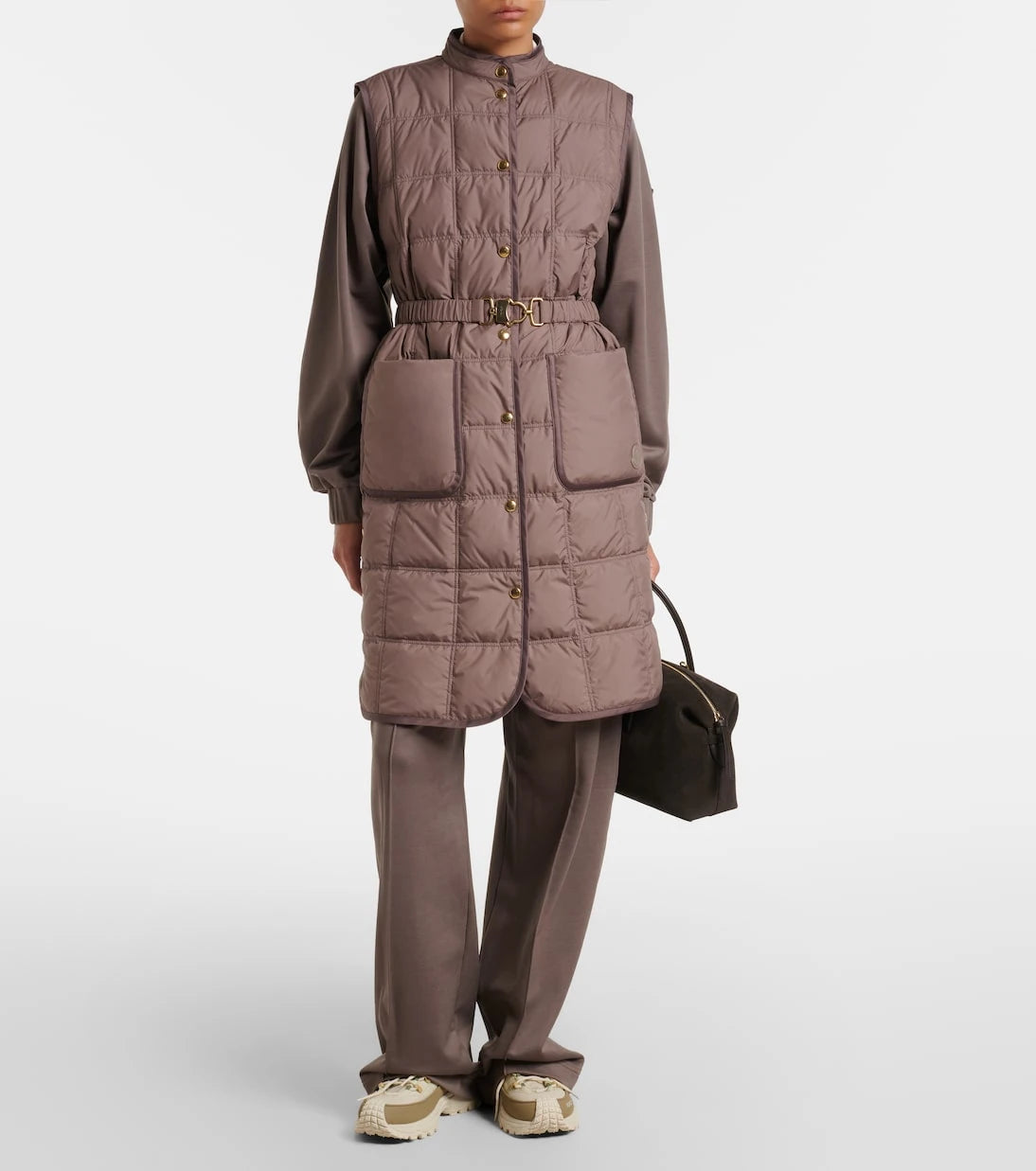 Moncler - Cygnette belted quilted down vest