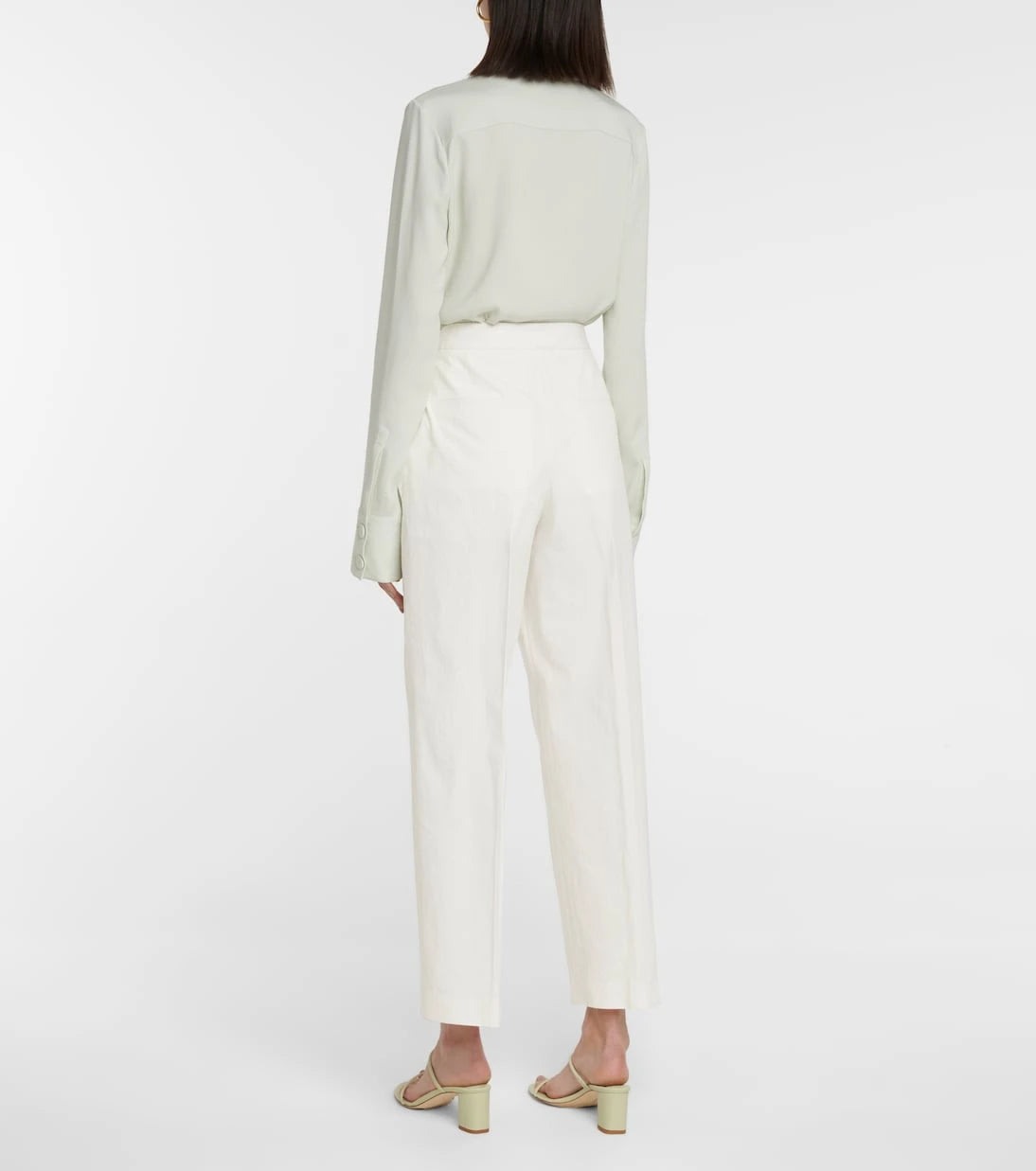 Jil Sander - High-rise straight cotton-blend pants