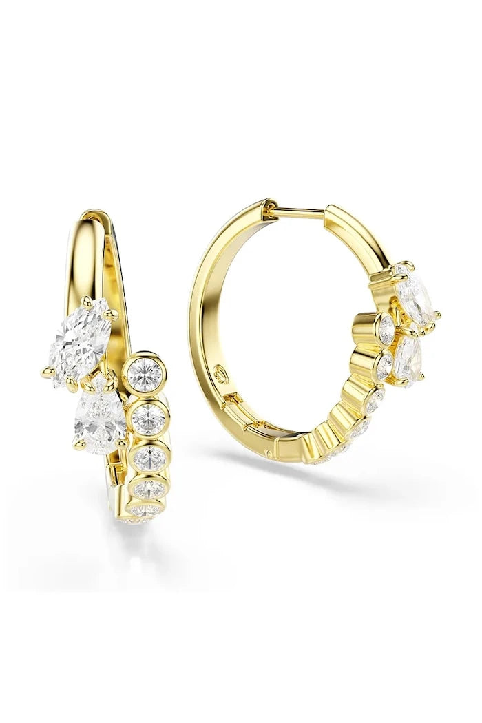 Swarovski kadın altın kaplama zirkonlu küpeler MESMERA