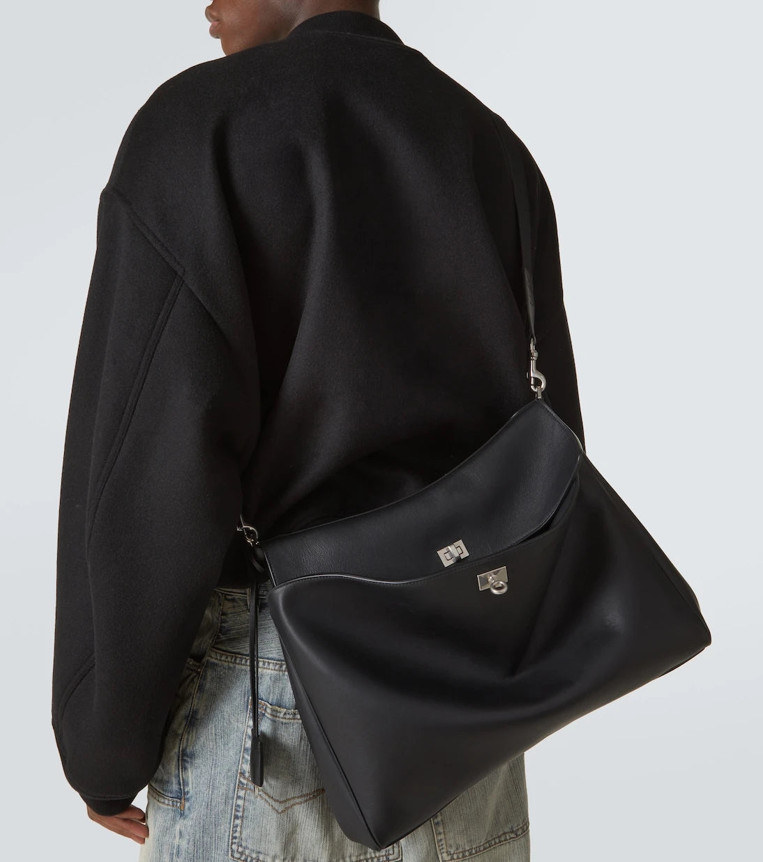 Balenciaga - حقيبة رسول روديو الجلدية