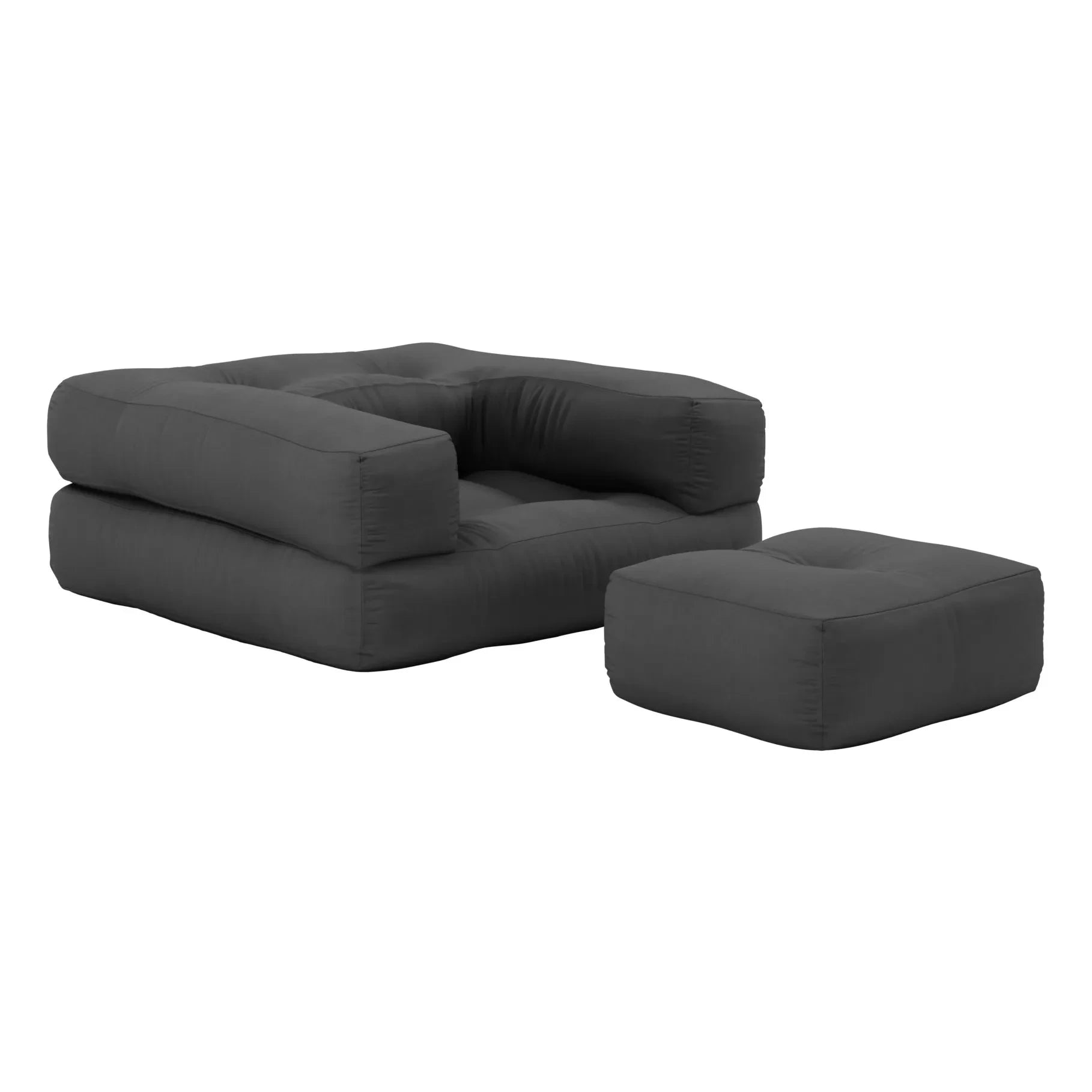 Karup Design - Children's Cube Pouf Armchair | Dark grey