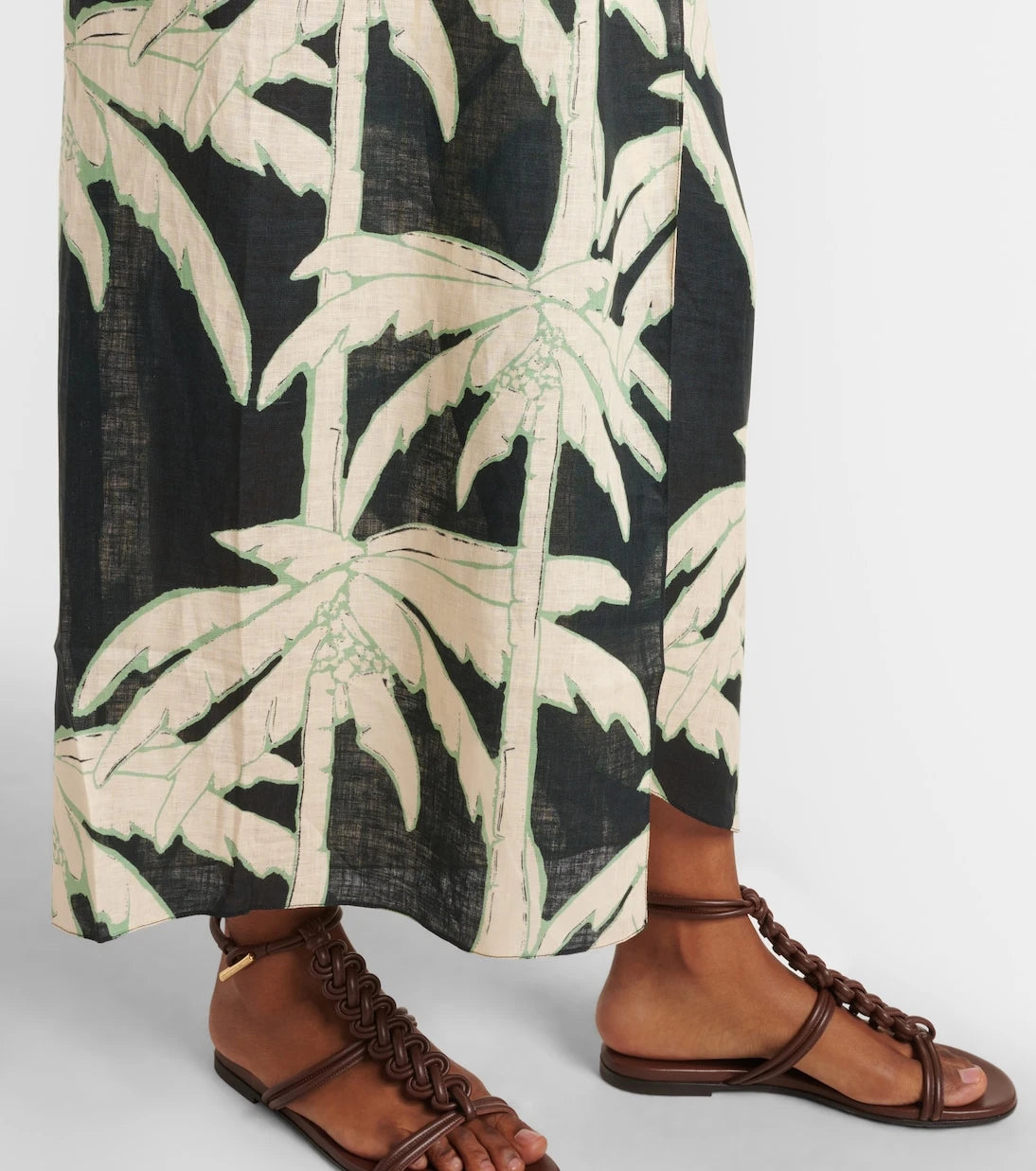 Johanna Ortiz - Printed one-shoulder midi dress