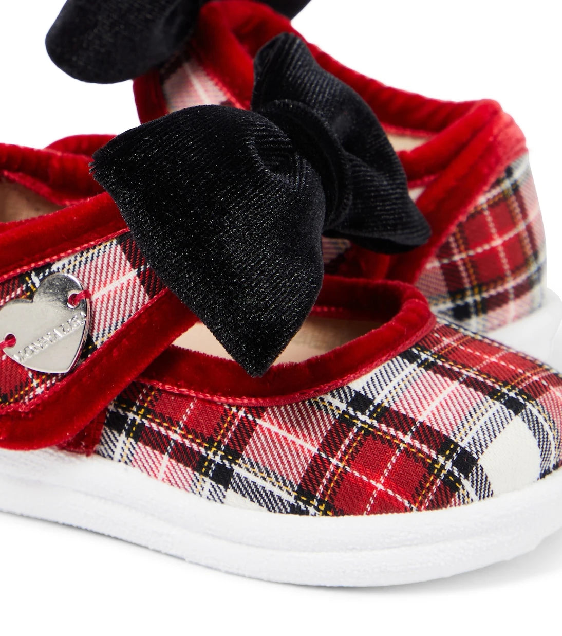 Monnalisa - Baby bow-detail tartan booties