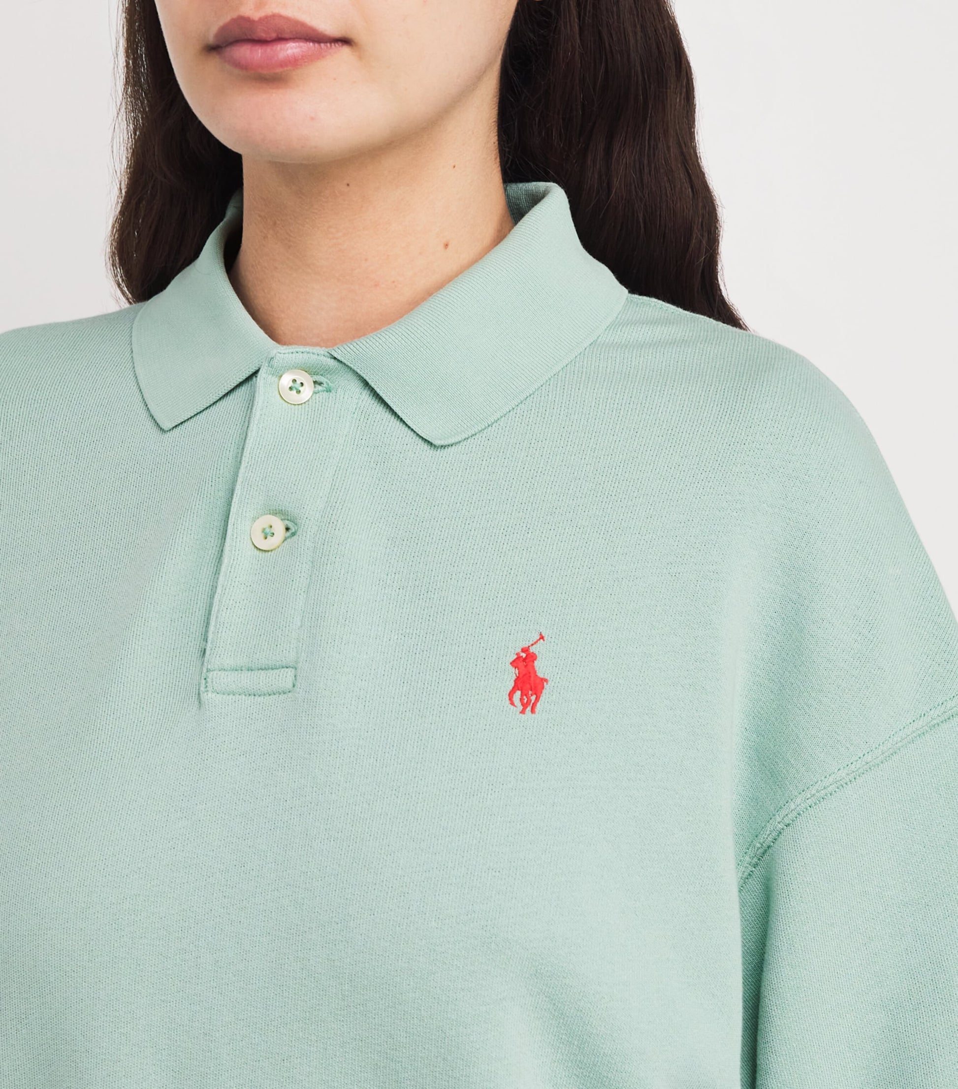 Fleece Polo Sweatshirt