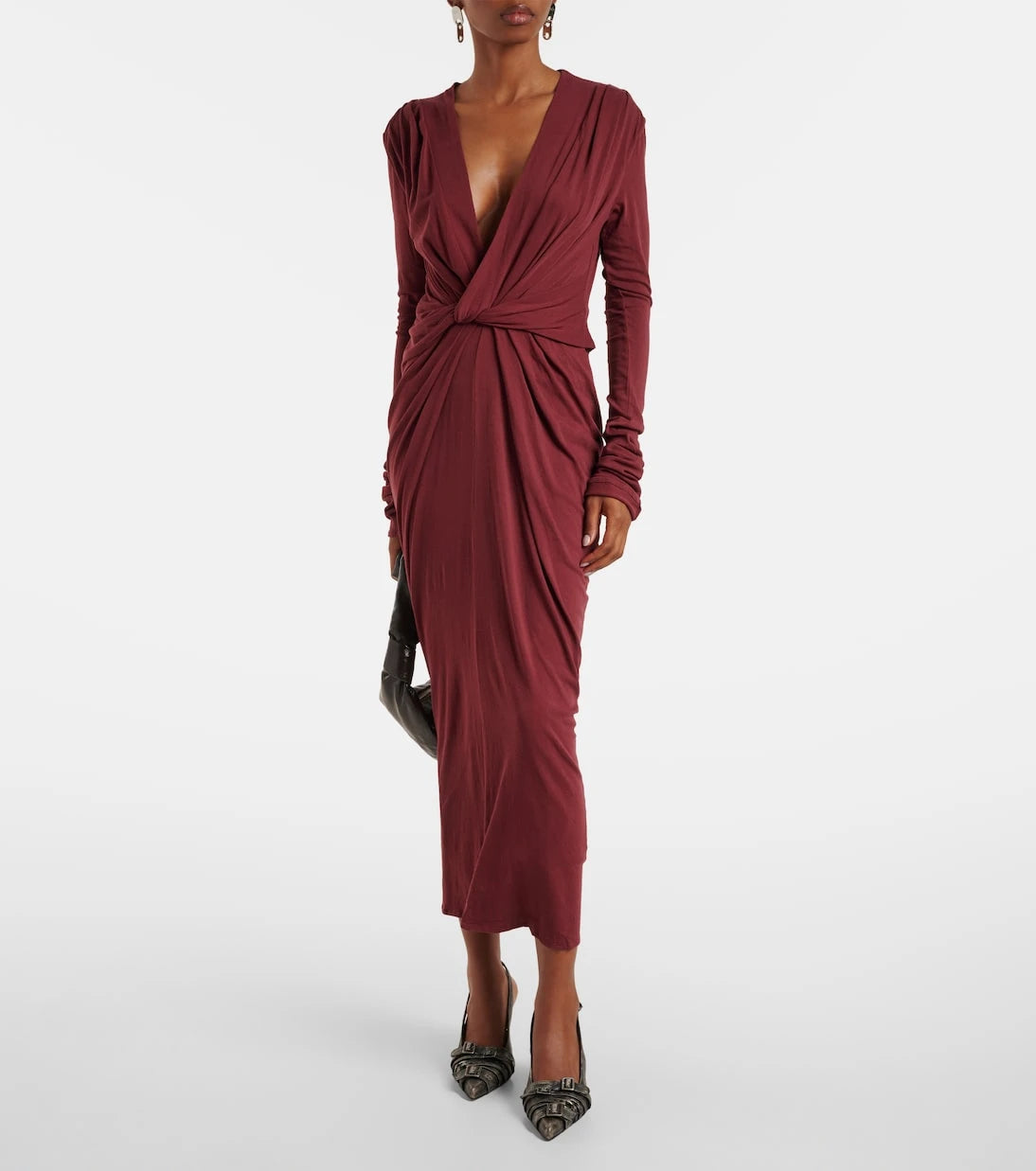 Entire Studios - Gathered cotton-blend jersey maxi dress