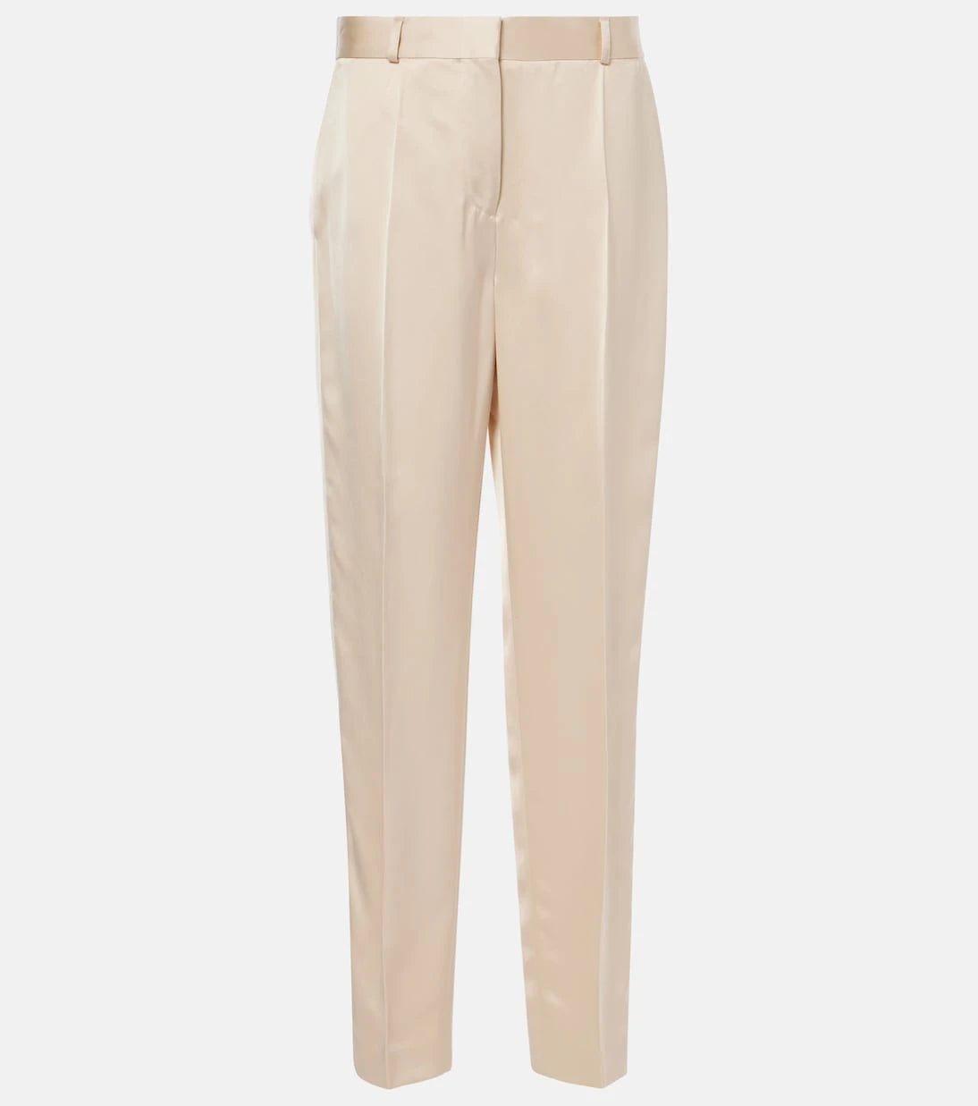 Toteme - High-rise satin straight pants