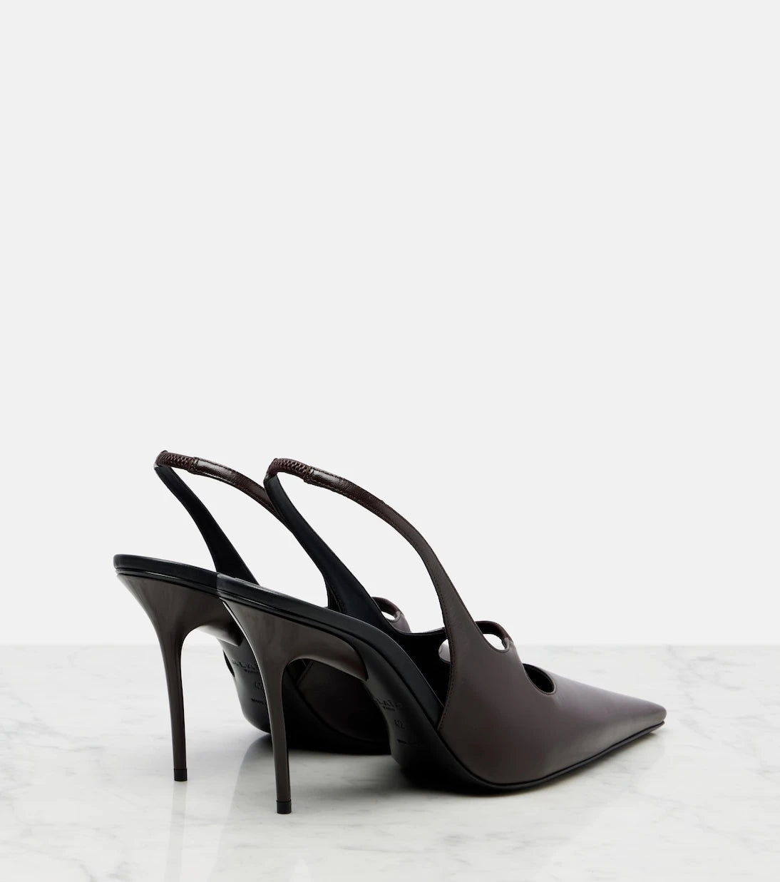 Alaïa - Drop leather slingback pumps