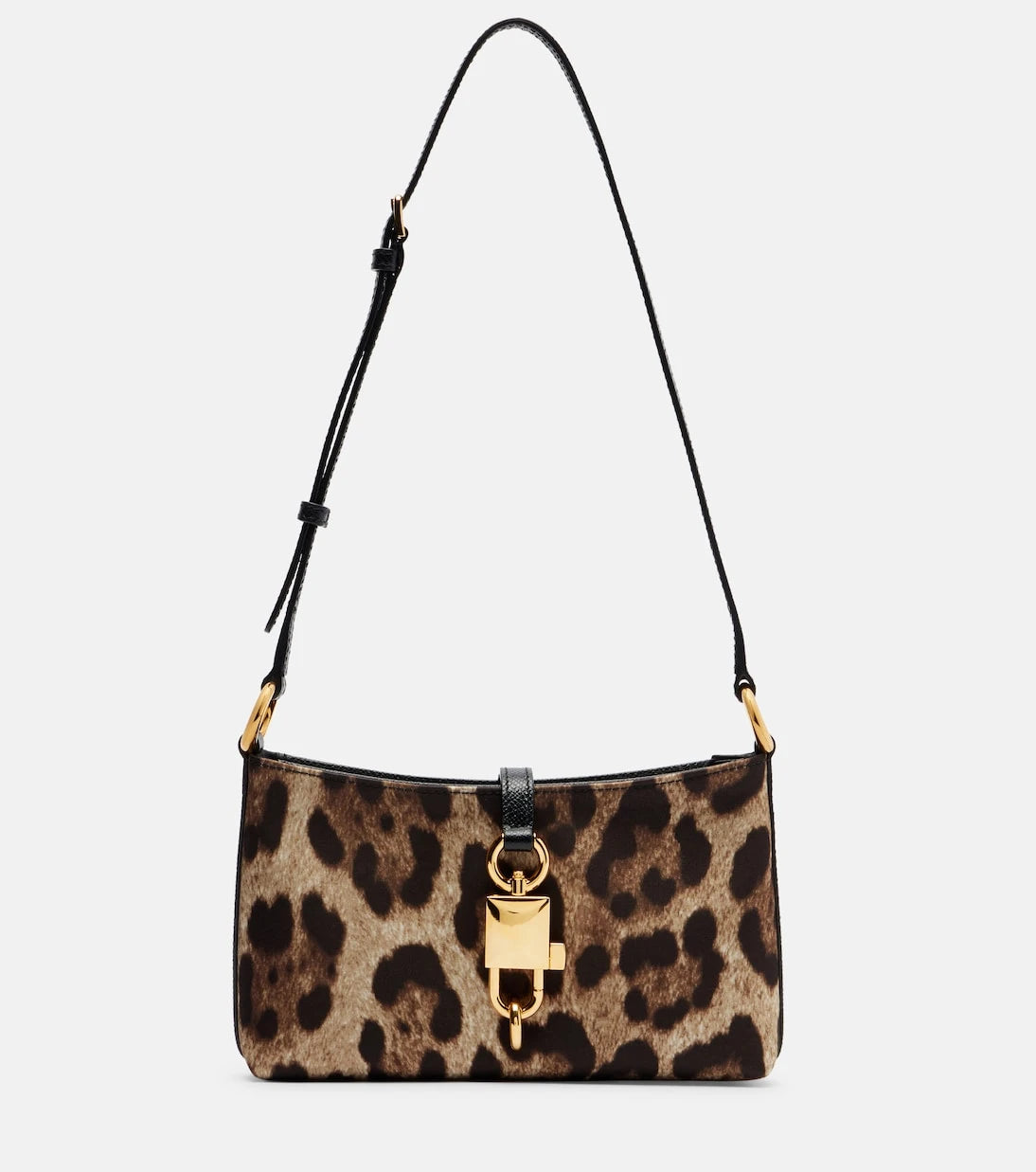 Dolce&Gabbana - Lock leopard-print canvas shoulder bag