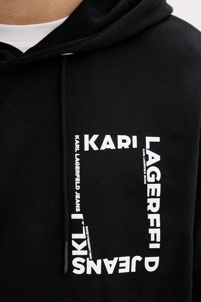 Karl Lagerfeld Jeans суичър с качулка мъжки от памук
