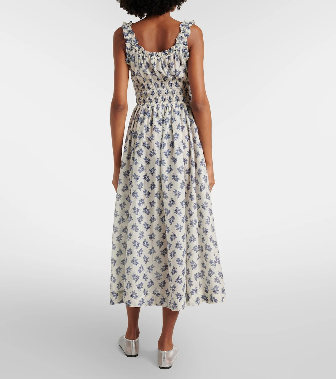 Dôen - Emmaretta floral cotton midi dress