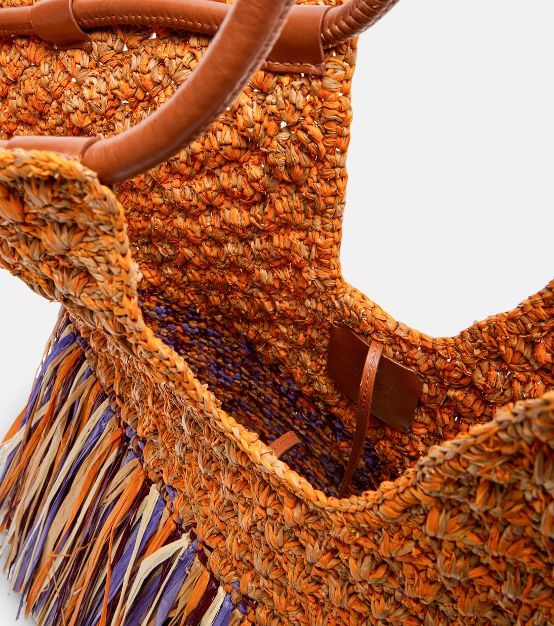 Zimmermann - Goldentime Medium fringed raffia tote bag
