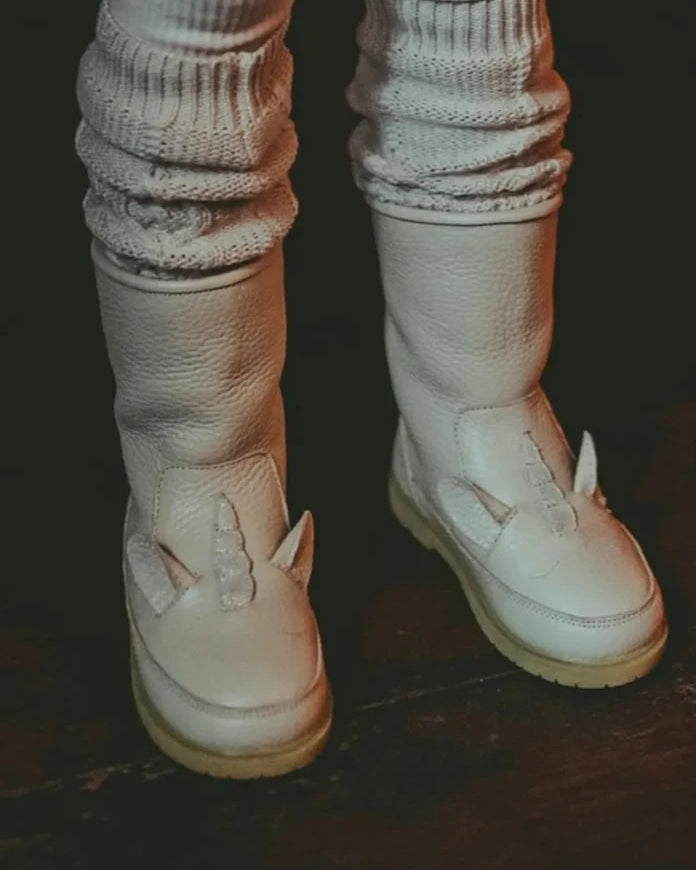Детски кожени зимни обувки Donsje Wadudu Special Boots Unicorn