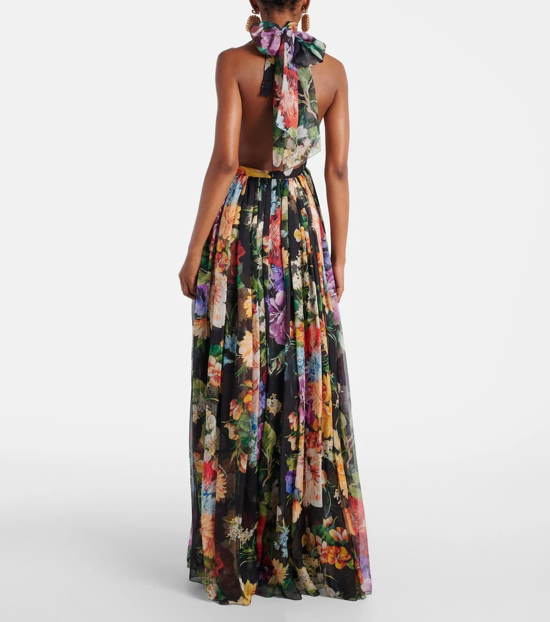 Dolce&Gabbana - Floral silk chiffon maxi dress