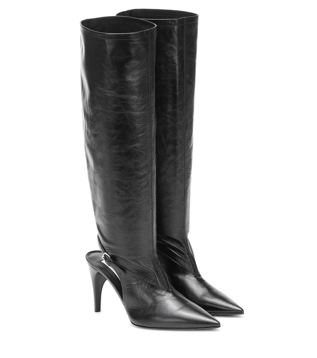 Jil Sander - Cut-out knee-high leather boots