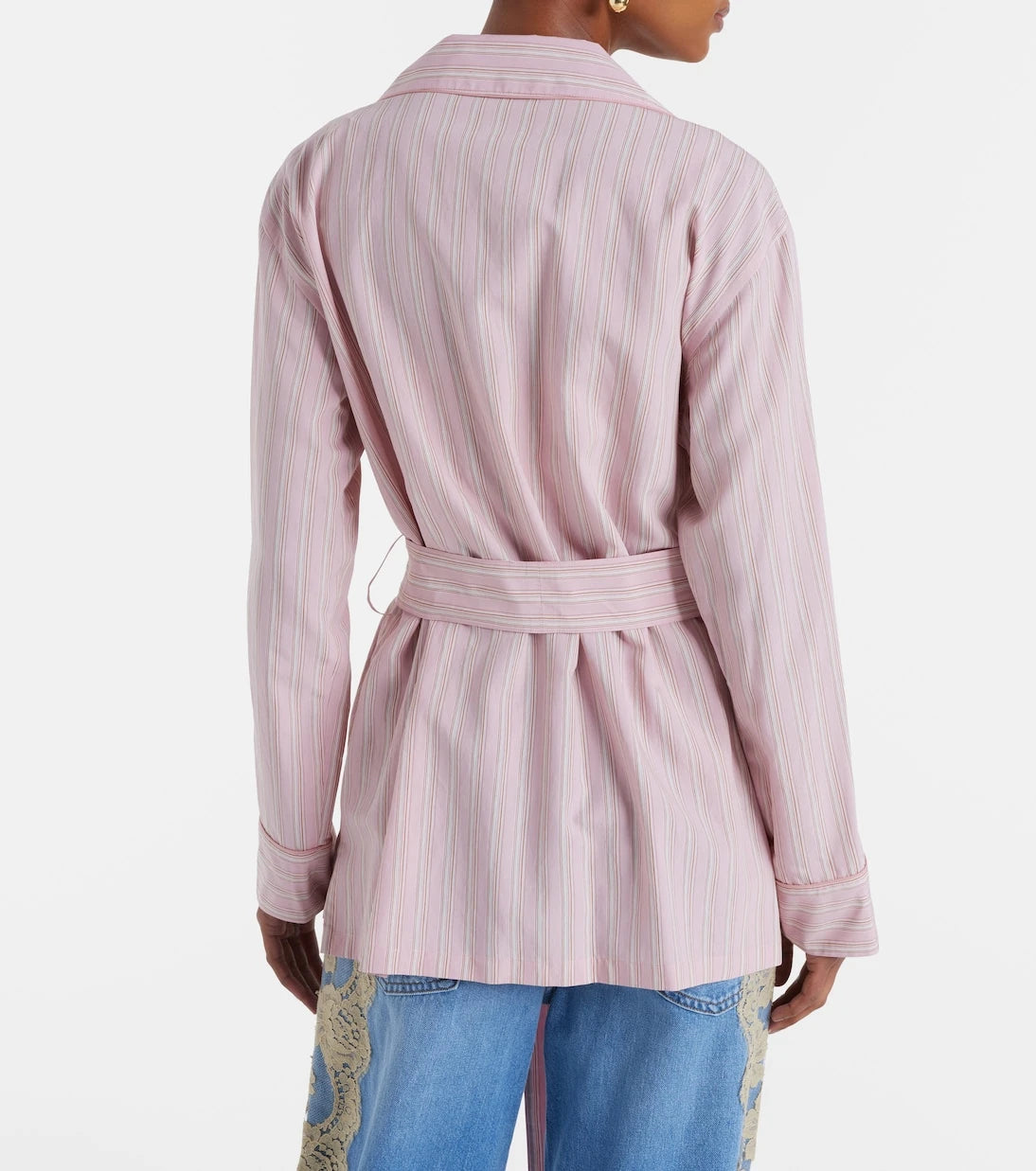 Dolce&Gabbana - Belted striped shirt