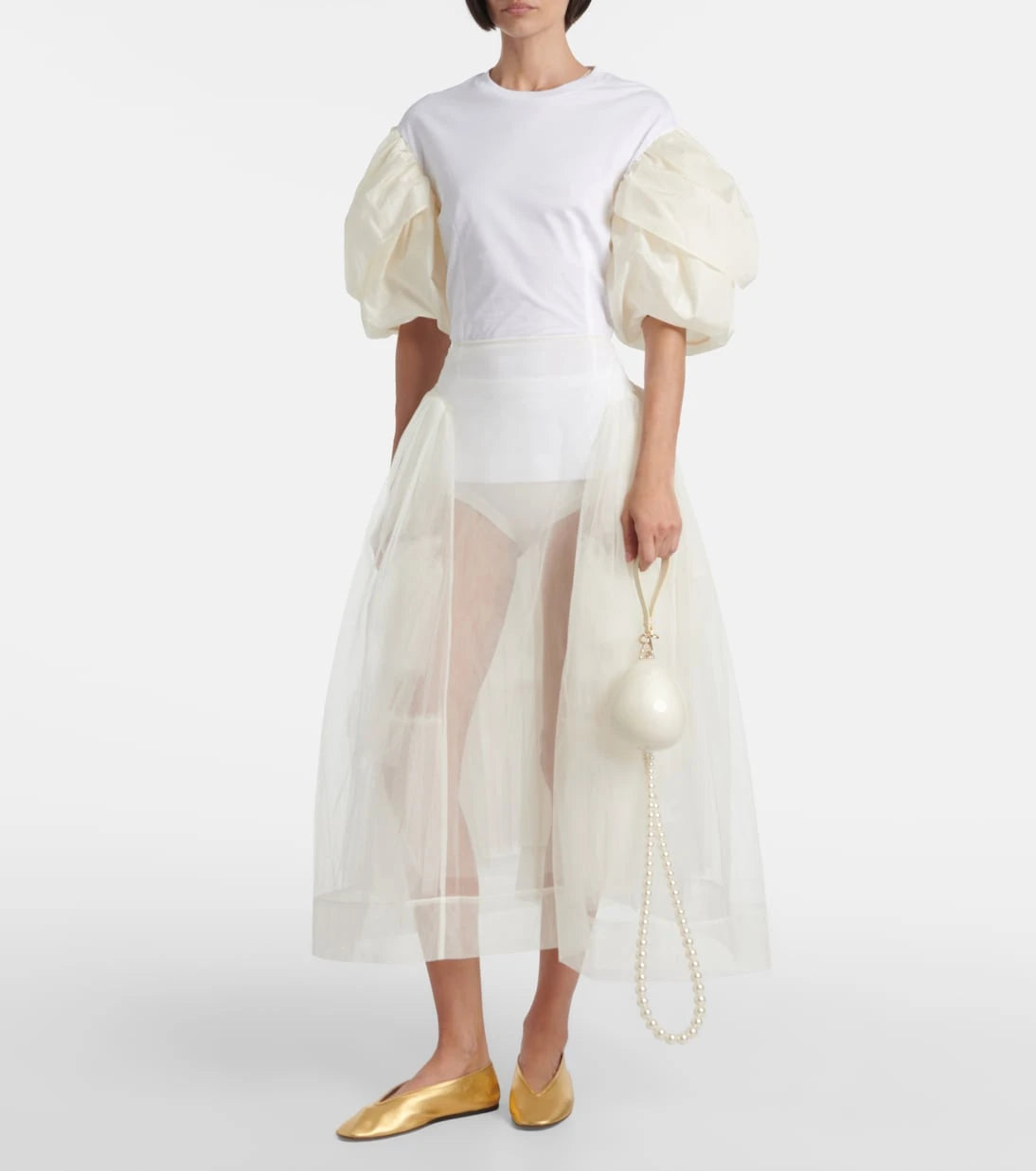 Simone Rocha - Tulle midi skirt