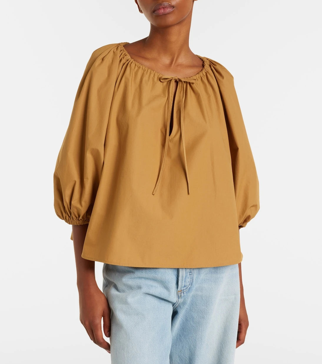 Polo Ralph Lauren - Gathered cotton poplin blouse