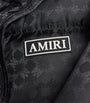 AMIRI Black Down Jacquard Logo Puffer Jacket