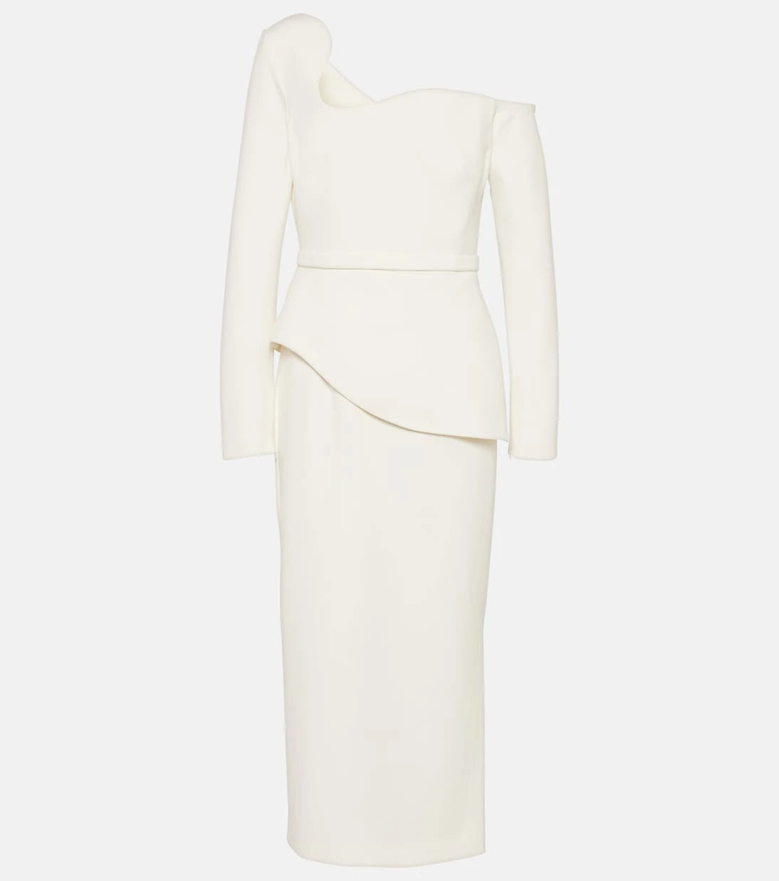 Safiyaa - Bridal asymmetric midi dress