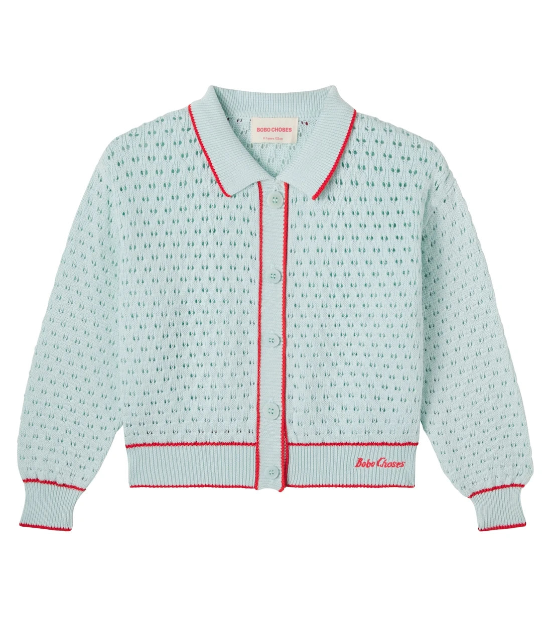 Bobo Choses – Pointelle Baumwoll-Strickjacke