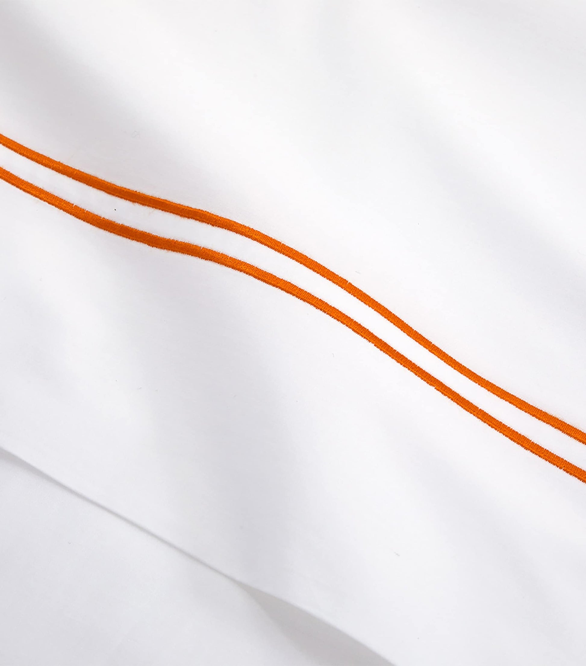 Organic Cotton Duo Orange Double Flat Sheet (240cm x 295cm)