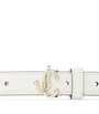 Jimmy Choo White Leather Mini Helina Belt