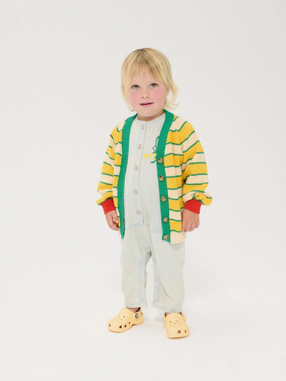 Bobo Choses - Baby BC striped cotton cardigan