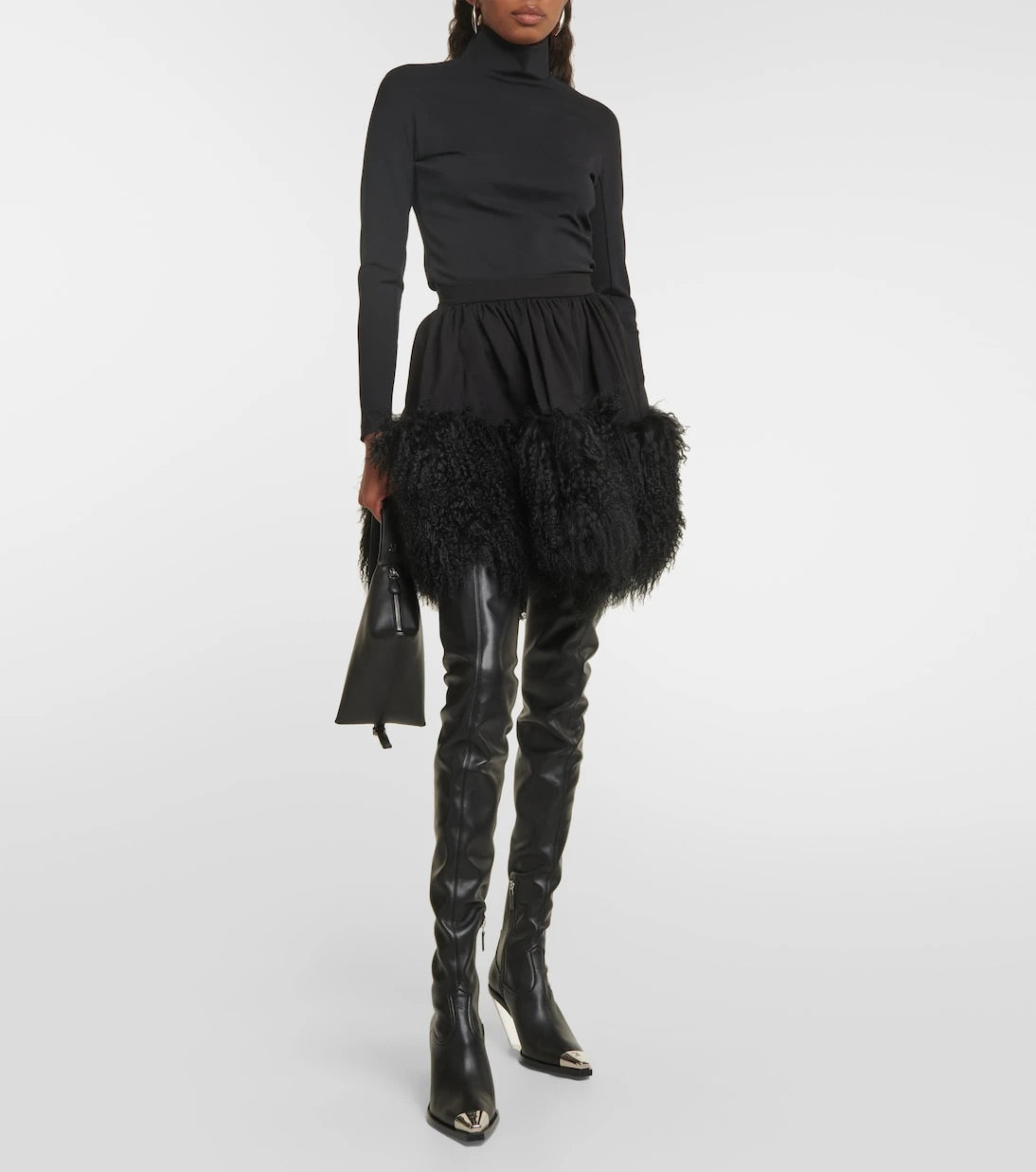David Koma - Logo over-the-knee boots