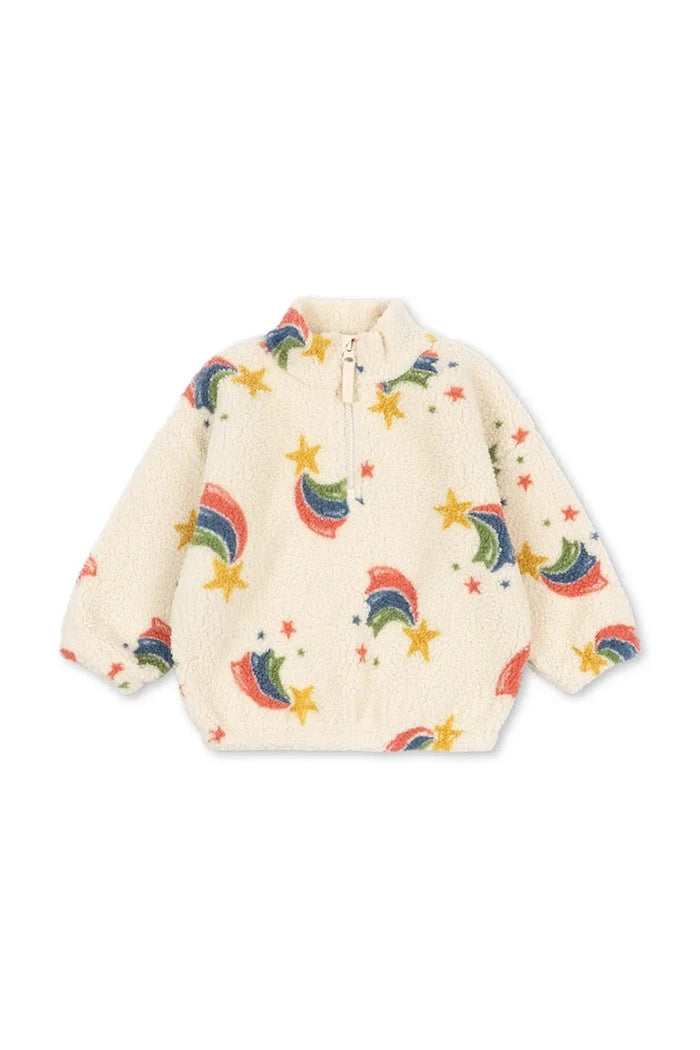 Konges Sløjd Çocuk Polar Ceketi JODY TEDDY HALF ZIP GRS