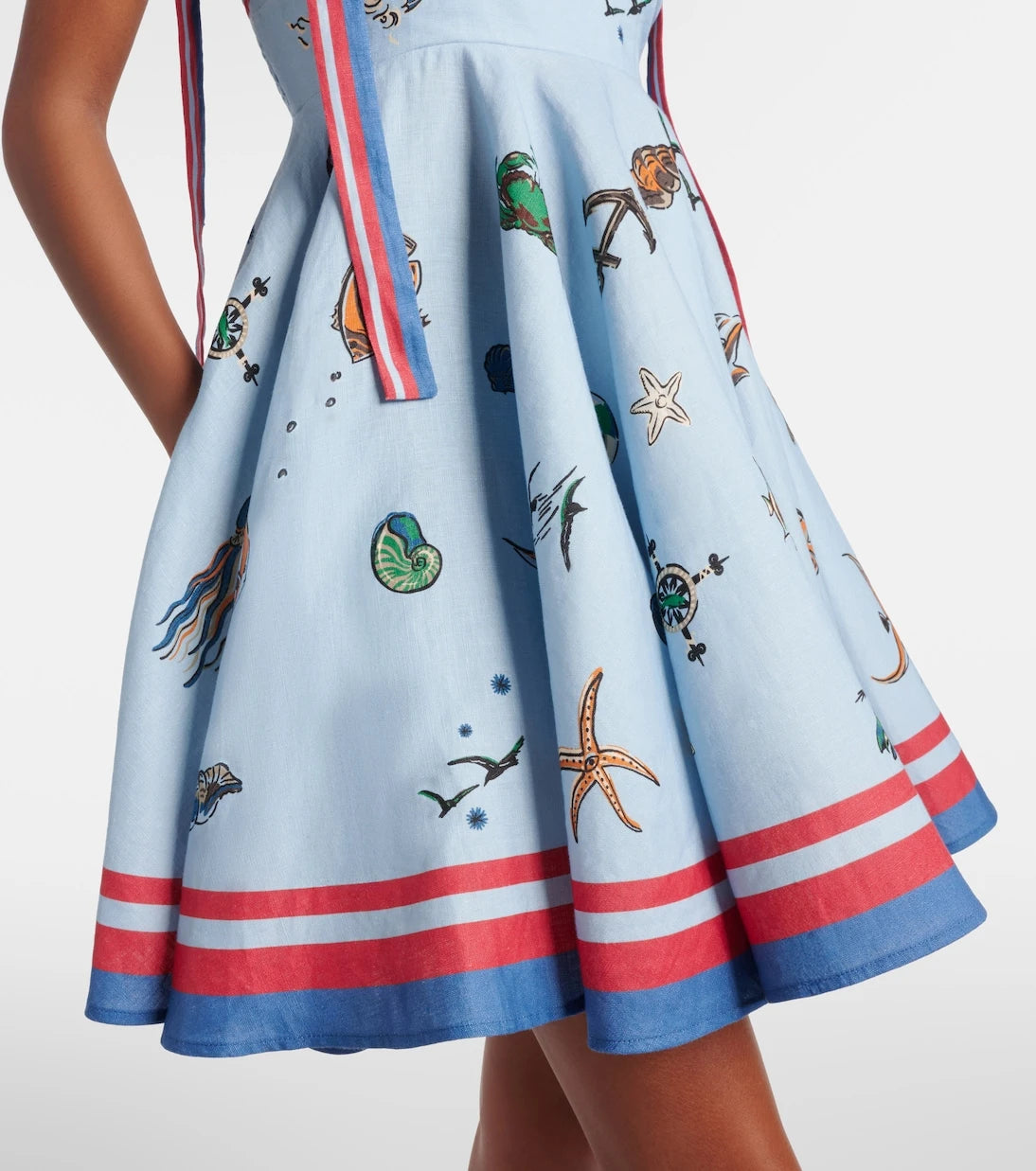 Alémais - Printed linen minidress