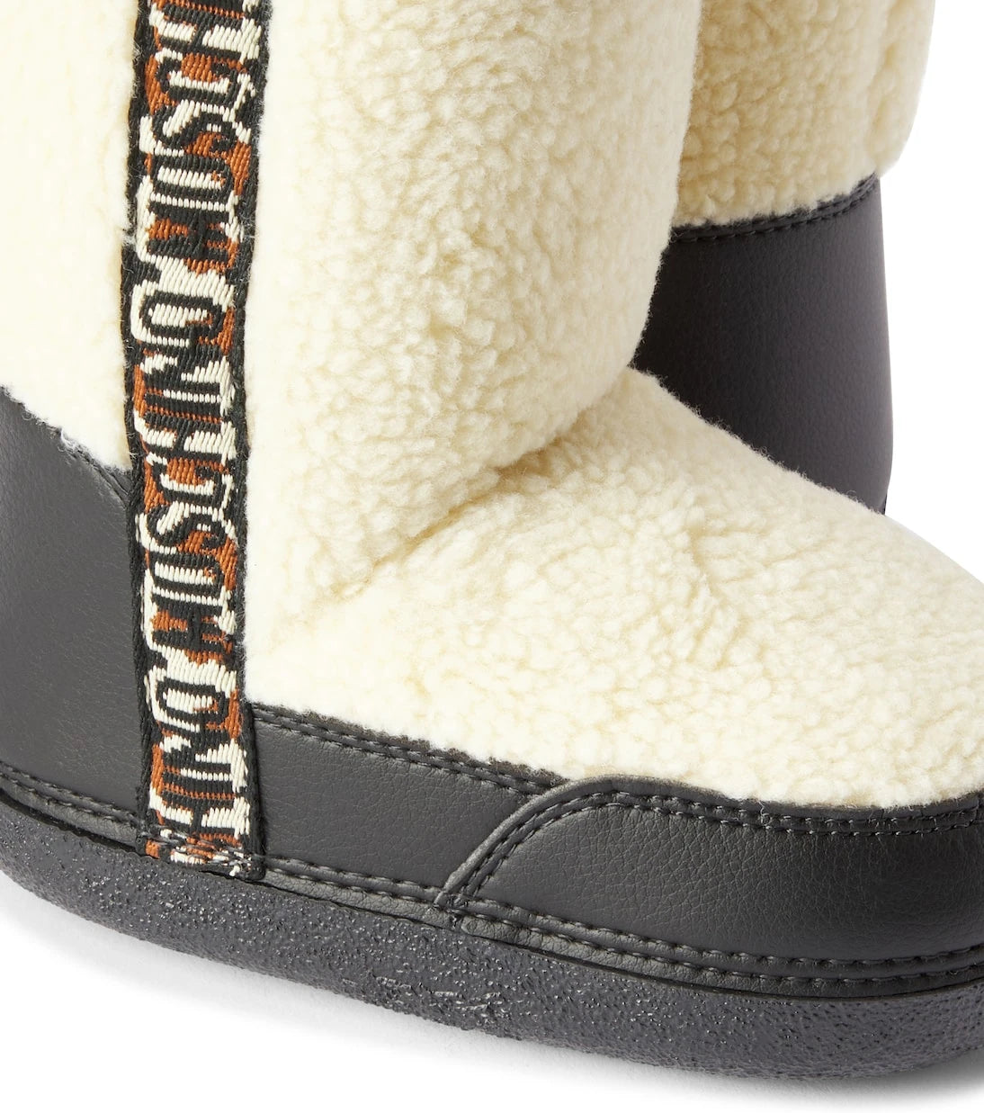 Moschino Kids - Faux shearling-lined snow boots