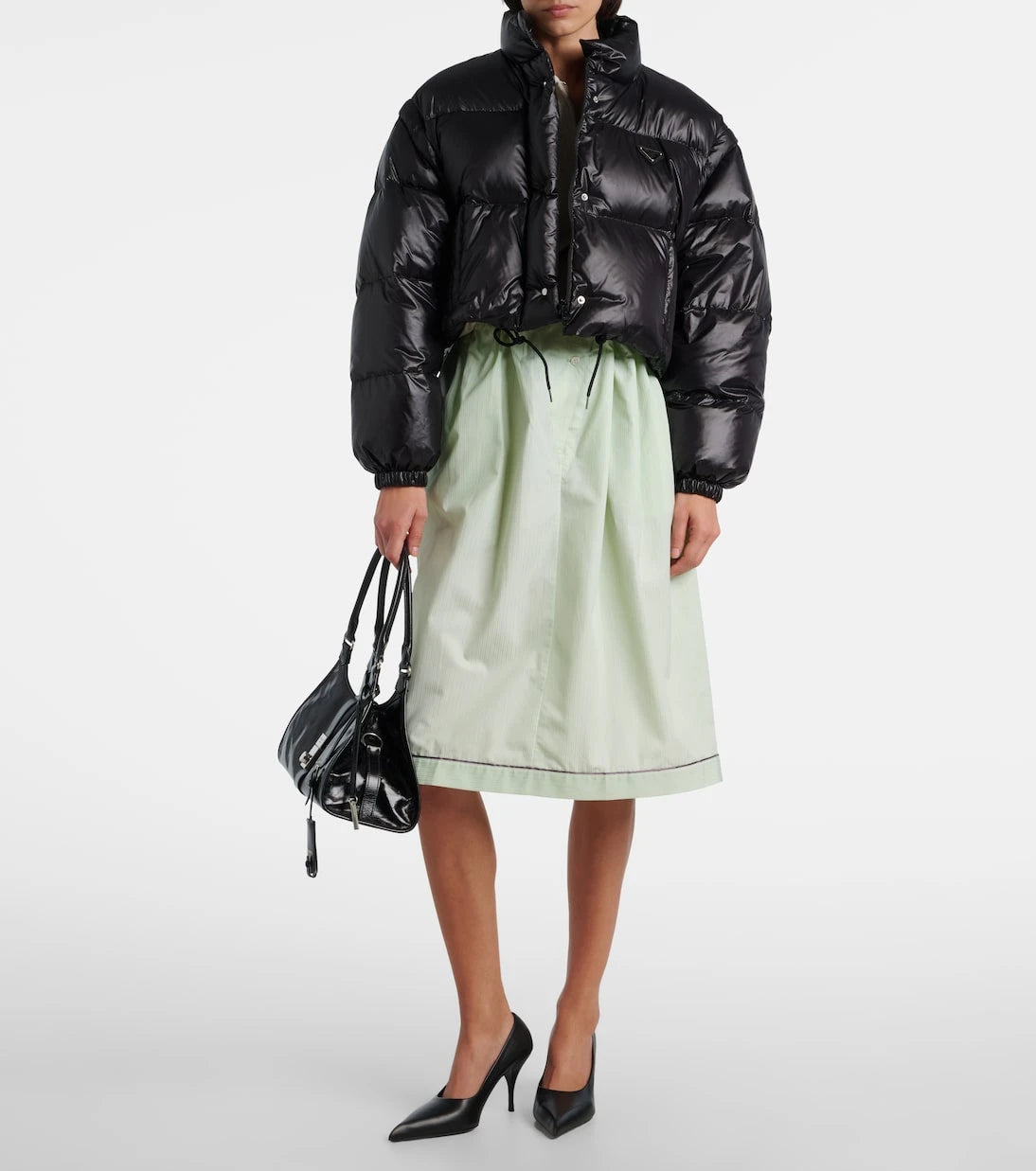 Prada - جاكيت قصير Re-Nylon محشو بالزغب
