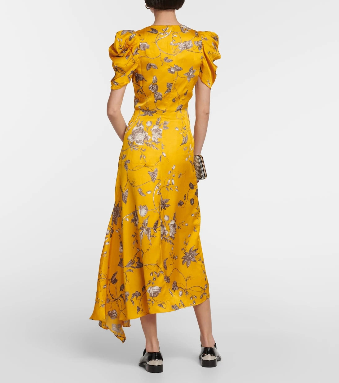 Erdem - Floral satin midi dress