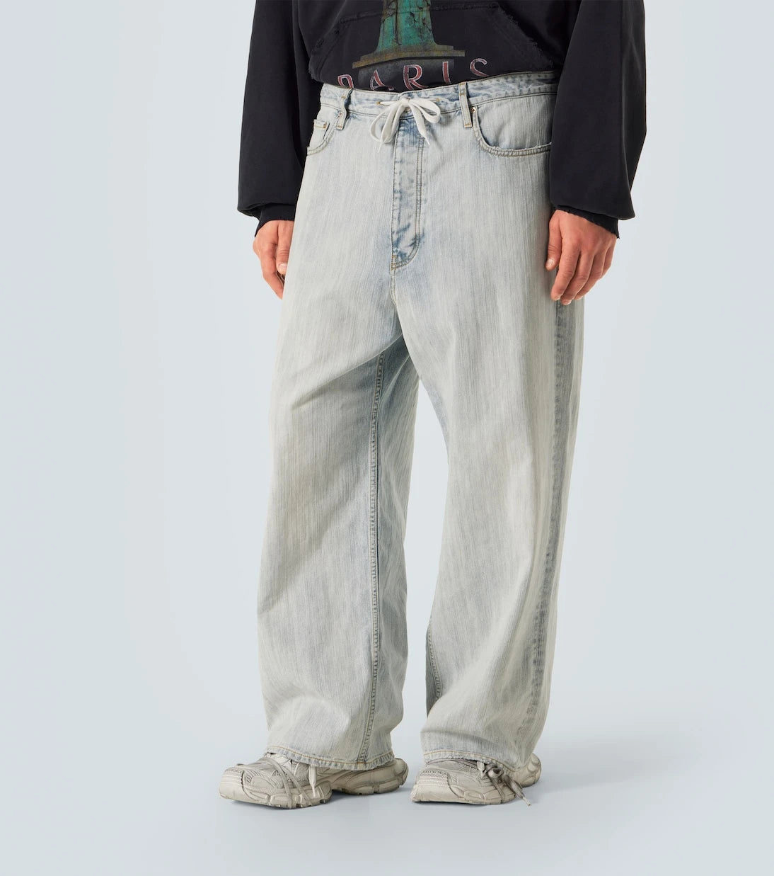 Balenciaga - Mid-rise cotton twill wide-leg pants