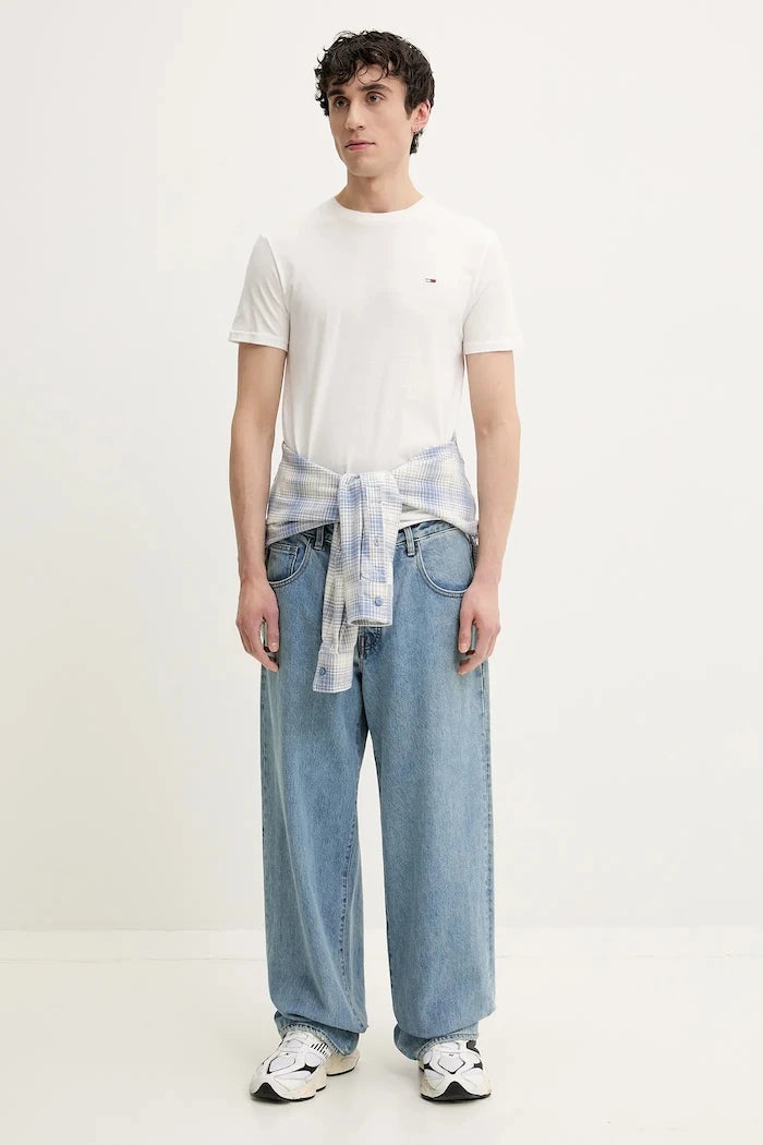 Tommy Jeans basic erkek pamuklu tişört 2'li