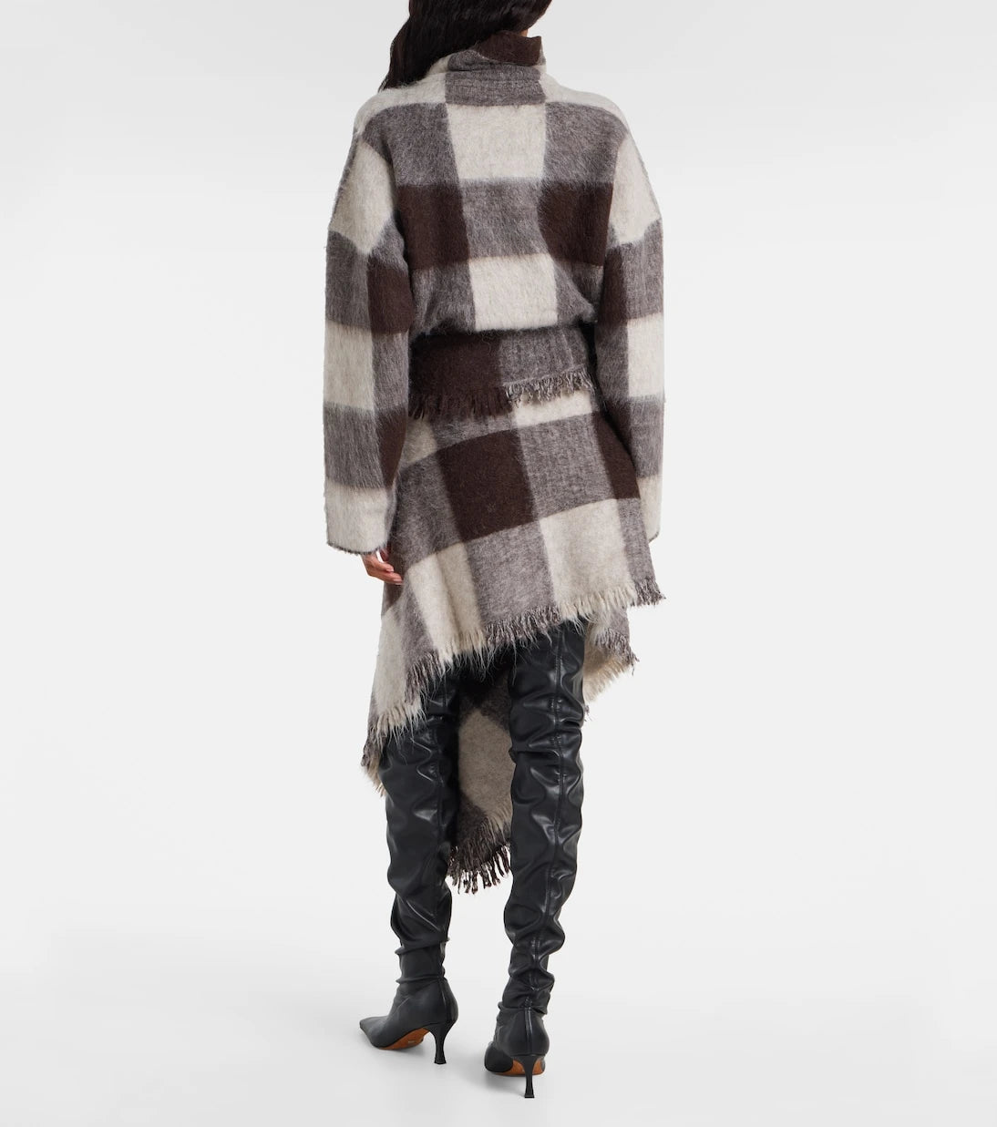 Proenza Schouler - Kai checked alpaca and wool-blend miniskirt