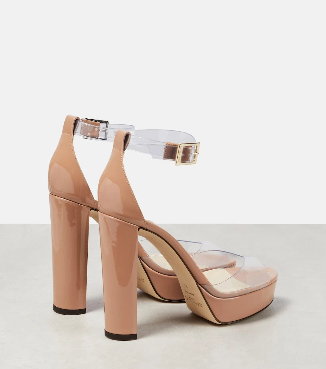 Jimmy Choo - Albi 120 PVC and leather platform sandals