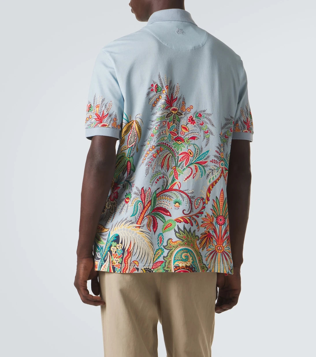 Etro - Printed cotton piqué polo shirt
