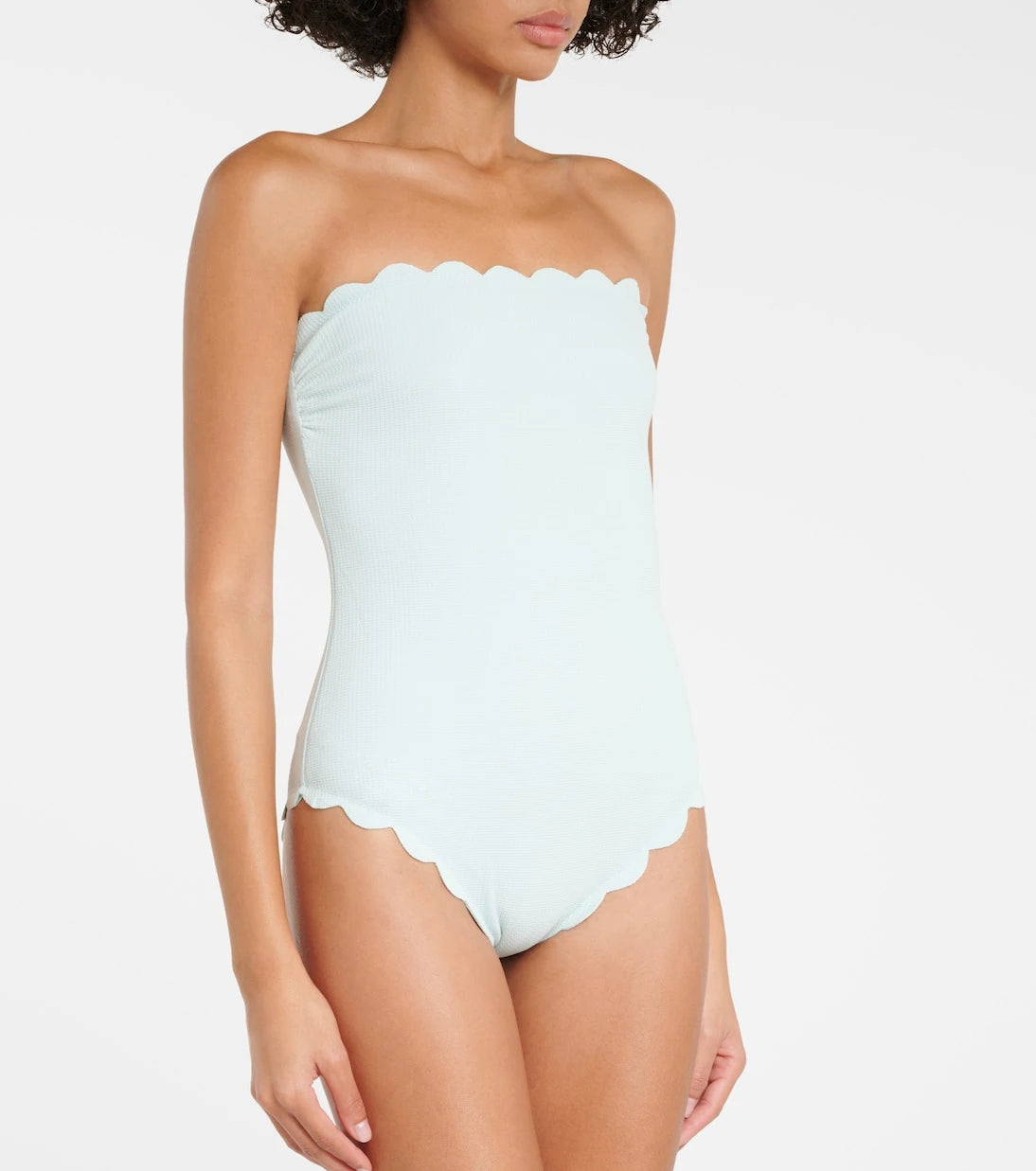 Marysia - Scalloped strapless swimsuit
