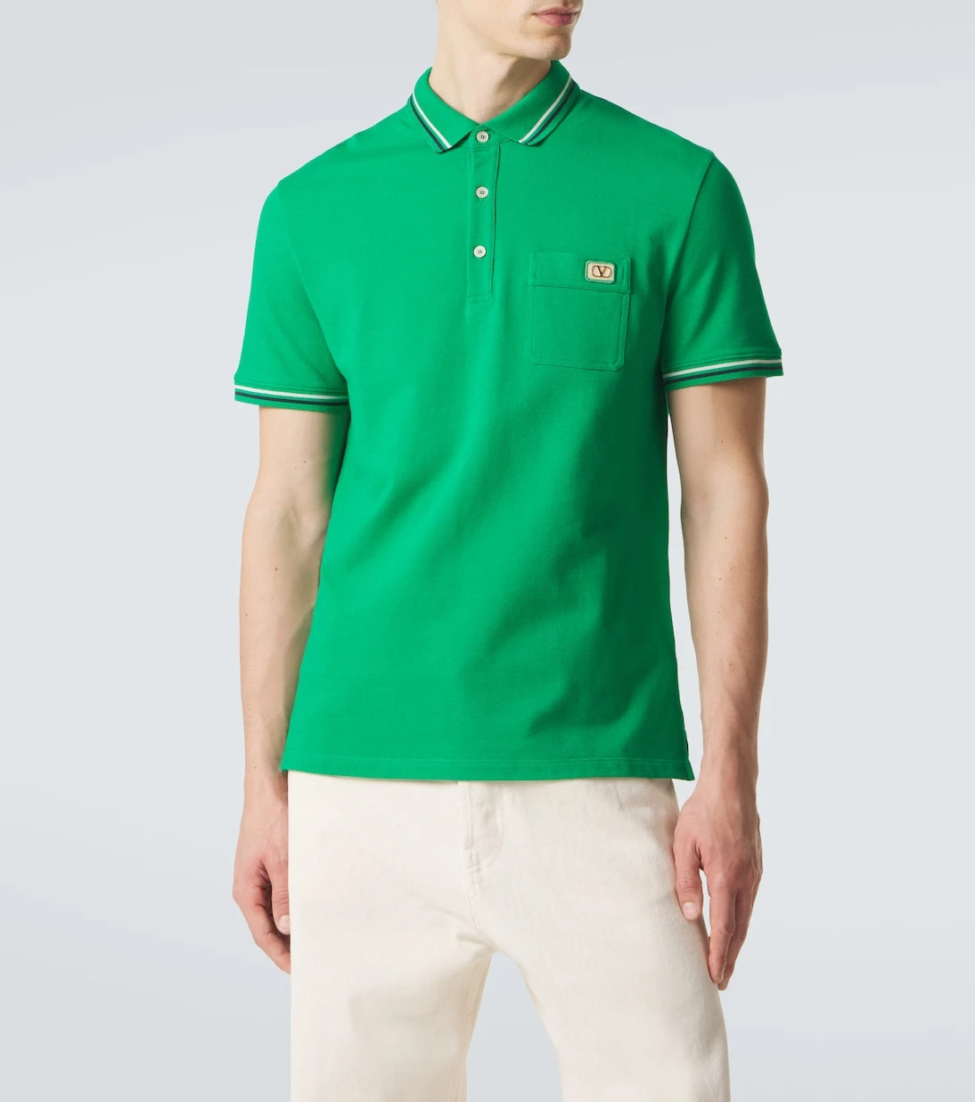 Valentino - Cotton piqué polo shirt