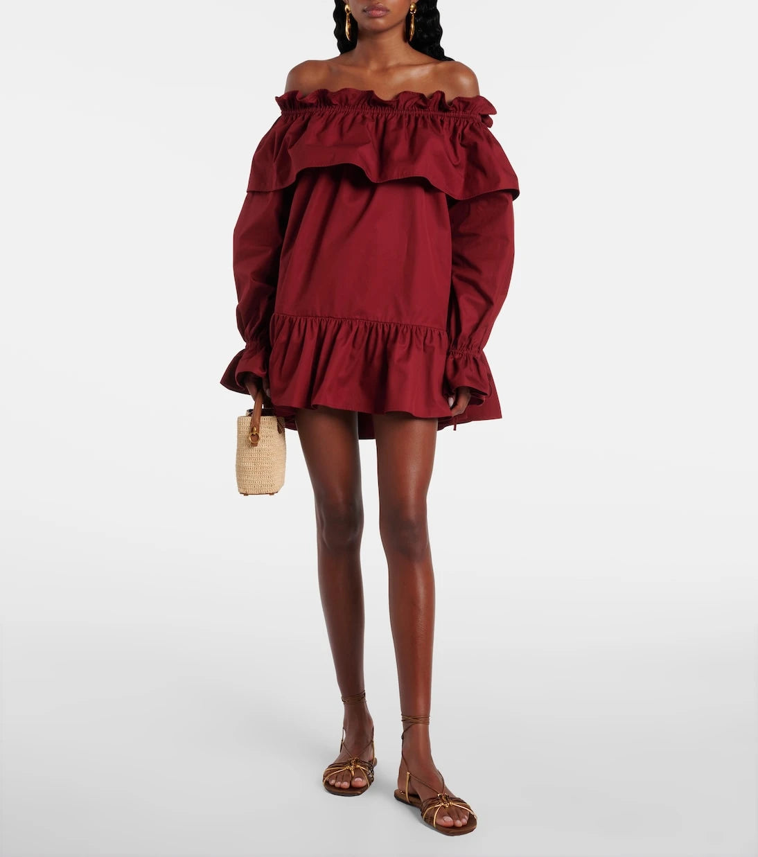 Saint Laurent - Le 37 Mini raffia bucket bag
