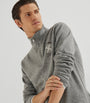 Brunello Cucinelli Grey Cashmere-Blend Quarter-Zip Sweatshirt