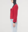 Valentino Red Virgin Wool-Blend Bow Blazer