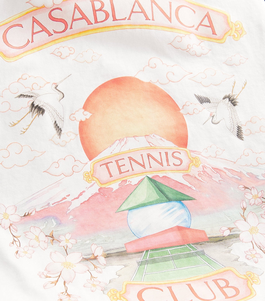 Cotton Tennis Club Print T-Shirt