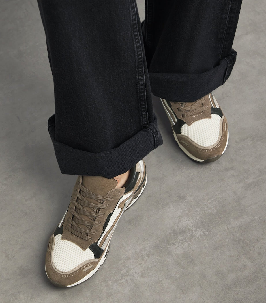 Brown Flame Sneakers