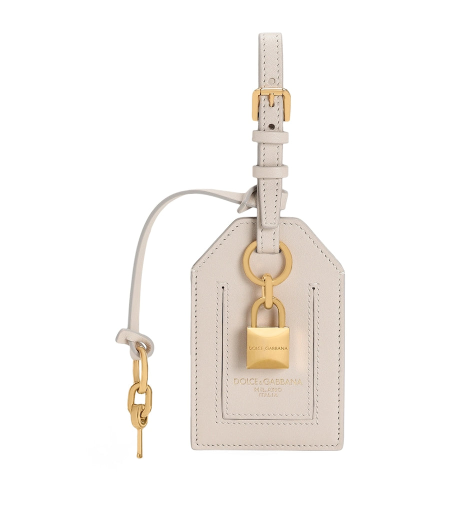 Dolce & Gabbana Leather Logo Keychain